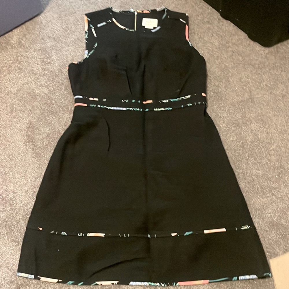 Beautiful thick black material with floral details